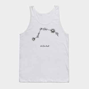 Aries Zodiac Wildflower Constellation Tank Top